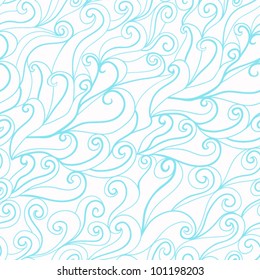 Colorful seamless abstract hand-drawn pattern, waves background. Seamless pattern can be used for wallpaper, pattern fills, web page background, surface textures.