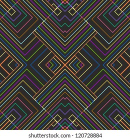 colorful seamless abstract/ hand-drawn pattern, waves background