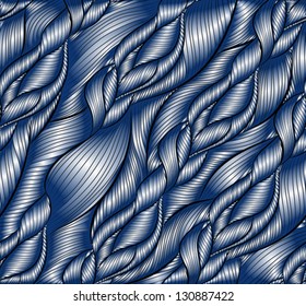 colorful seamless abstract hand-drawn pattern, waves background vintage