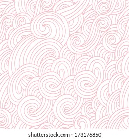 colorful seamless abstract hand-drawn pattern, waves background