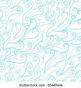 Colorful seamless abstract hand-drawn pattern, waves background. Seamless pattern can be used for wallpaper, pattern fills, web page background, surface textures.