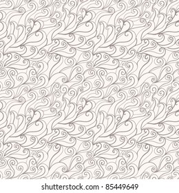 Colorful seamless abstract hand-drawn pattern, waves background. Seamless pattern can be used for wallpaper, pattern fills, web page background, surface textures.
