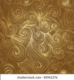 Colorful seamless abstract hand-drawn pattern, waves background. EPS10