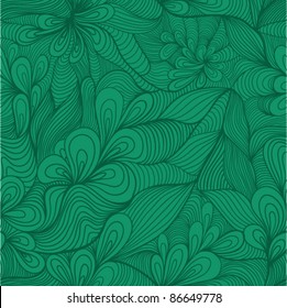 Colorful seamless abstract hand-drawn pattern, waves background.