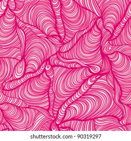 colorful seamless abstract hand-drawn pattern, waves background
