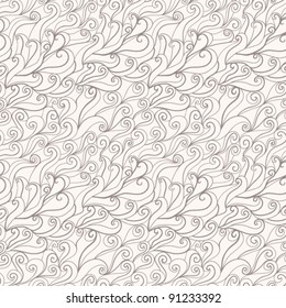 Colorful seamless abstract hand-drawn pattern, waves background. Seamless pattern can be used for wallpaper, pattern fills, web page background, surface textures.