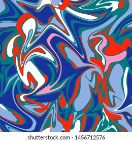 Colorful Seamless abstract marble pattern illustration in vector, Liquid marble mood high contrast color. Design for fashion, wallpaper, web, wrapping, and all prints