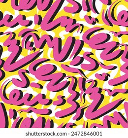 Colorful Seamless Abstract Pattern on White Background,  trendy design with basic shapes. Modern color wallpaper print backdrop.