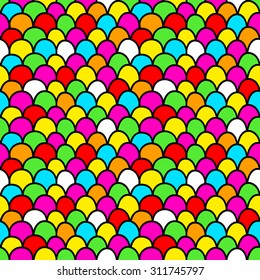 Colorful seamless abstract pattern with squama