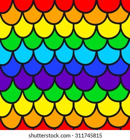 Colorful seamless abstract pattern with squama