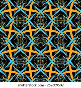Colorful seamless abstract pattern yellow, orange, blue
