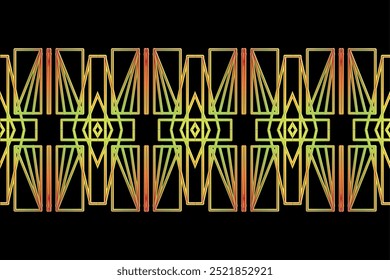 Colorful seamless artistic simple line art pattern for commercial art design 
