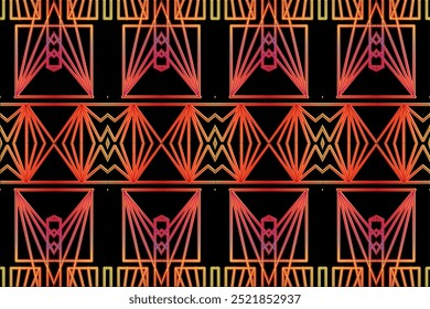 Colorful seamless artistic simple line art pattern for commercial art design 