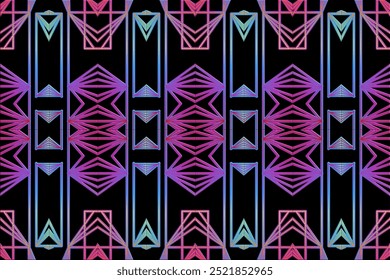 Colorful seamless artistic simple line art pattern for commercial art design 