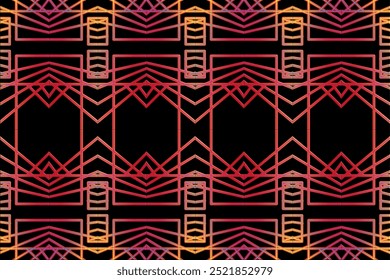 Colorful seamless artistic simple line art pattern for commercial art design 
