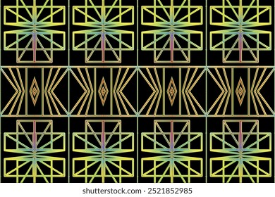 Colorful seamless artistic simple line art pattern for commercial art design 
