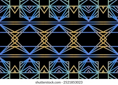 Colorful seamless artistic simple line art pattern for commercial art design 