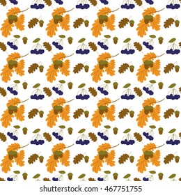 Colorful seamless autumn pattern