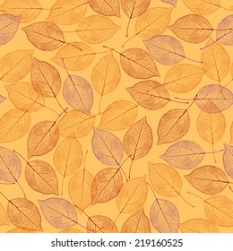 colorful seamless autumn pattern. background with leaves