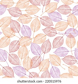 colorful seamless autumn pattern. background with leaves