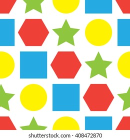 Colorful seamless background with geometric forms