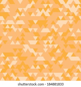 Colorful seamless background with orange triangles 