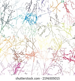Colorful seamless brach pattern. Narute illustration.