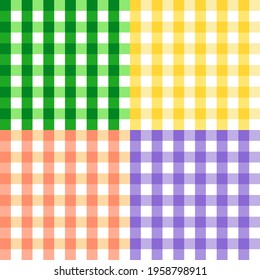 Colorful seamless checkers pattern design for decorating, wallpaper, wrapping paper, fabric, backdrop and etc.