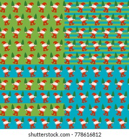 colorful seamless Christmas pattern. vector illustration