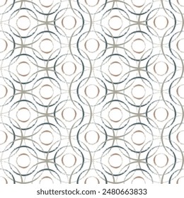 Motif de cercles colorés et harmonieux pour le textile et le design. Ornement traditionnel japonais avec cercles gris et marron. 
