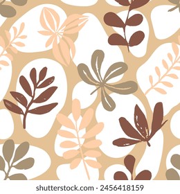 Colorful Seamless Classic Natural Lines Art. Light Repeated Color Graphic Illustration, Seamless Vector. Pink Endless Nature Isolated Quill Pattern. 