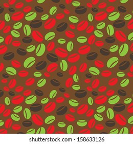 colorful seamless coffee pattern