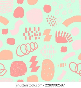 Colorful Seamless Color Beautiful Ornament Stripes. White Seamless Summer Simple Surface, Seamless Backdrop. Blue Endless Brushed Retro Textile Card