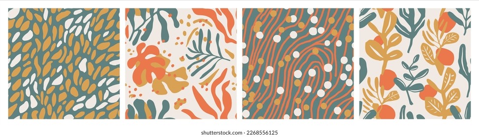 Colorful Seamless Contemporary Natural Textile Wallpaper. Bright Repetitive Decoration Blossom Artwork, Seamless Design. Pink Endless Creative Foliage Illustration Print. 