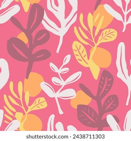 Colorful Seamless Decoration Branch Lines Pattern. Purple Repeated Color Tree Style, Seamless Vector. Pastel Repetitive Elegant Jungle Watercolor Backdrop. 
