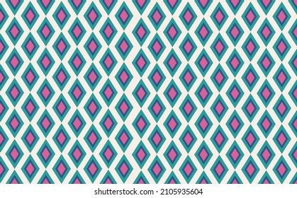 Farbiges, nahtloses Diamantbatik-Muster 