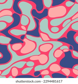 Colorful Seamless Doodle Organic Textile Vector. Hippie Endless Nature Natural Lines, Seamless Wallpaper. Yellow Repeated Color Beauty Element Pattern. 