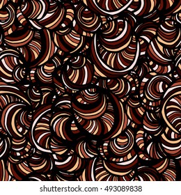 Colorful seamless doodle pattern. Nice hand-drawn illustration