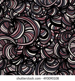 Colorful seamless doodle pattern. Nice hand-drawn illustration