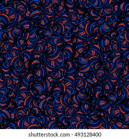 Colorful seamless doodle pattern. Nice hand-drawn illustration