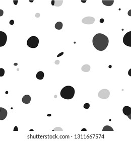 Colorful seamless dots doodle pattern, modern vector abstract background. 