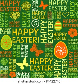 Colorful seamless easter background. Vector illustration