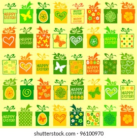 Colorful seamless easter background.  Vector Illustration