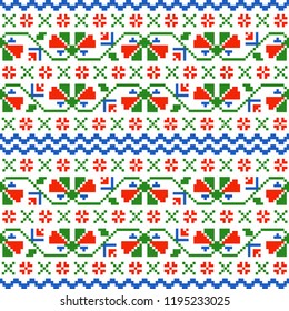 Colorful seamless ethnic FLORAL pattern.