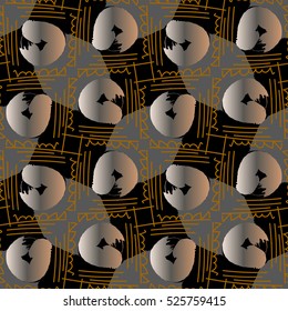 Colorful seamless ethnic pattern. Decorative ornament for fabric, scuffed, drops,  sprays. Grunge texture background.Chaotic abstract seamless ornament.  Wallpaper, textile design