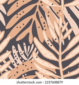 Colorful Seamless Fashion Isolated Garden Surface Wallpaper. Green Repeated Tropical Natural Beach Shape Art. Black Camouflage Creative Tree Invitation Design.