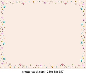 Colorful seamless five-pointed star frame egg color background