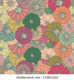 Colorful seamless floral pattern