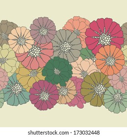 Colorful seamless floral pattern 
