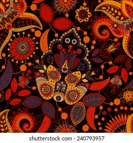 Colorful seamless floral pattern